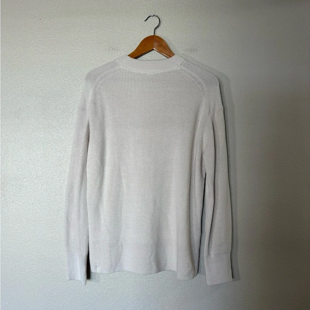 Lululemon Merino Wool-Blend Ribbed Crewneck Sweater White Opal 6